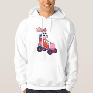 Kaninchen als Inline-Skater mit Inline-Skaten Hoodie