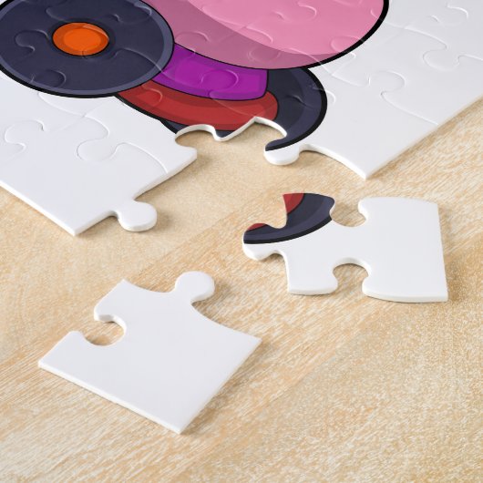 Kaninchen als Inline-Skater mit Inline-Skaten Puzzle (Seite)