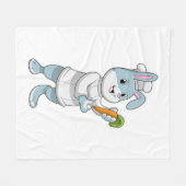 Kaninchen als Koch mit Carrot Fleecedecke (Vorderseite (Horizontal))