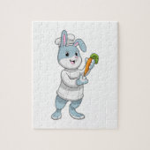 Kaninchen als Koch mit Carrot Puzzle (Vertikal)