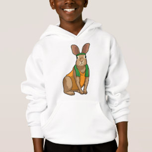 Kaninchen als Runner mit Handtuch Hoodie
