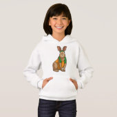 Kaninchen als Runner mit Handtuch Hoodie (Vorne ganz)