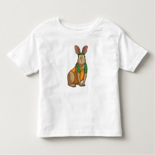 Kaninchen als Runner mit Handtuch Kleinkind T-shirt