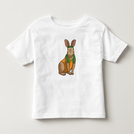 Kaninchen als Runner mit Handtuch Kleinkind T-shirt (Vorderseite)