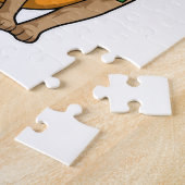 Kaninchen als Runner mit Handtuch Puzzle (Seite)