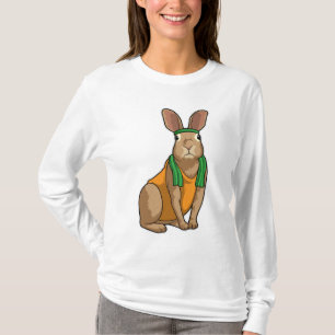 Kaninchen als Runner mit Handtuch T-Shirt