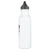 Kaninchen als Sekretär mit Notepad & Brille Edelstahlflasche (Rechts)