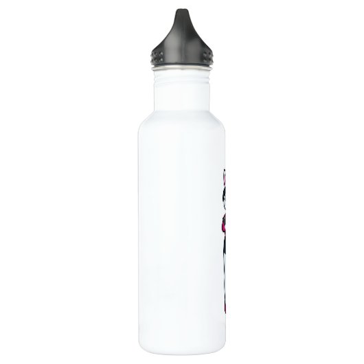 Kaninchen als Sekretär mit Notepad & Brille Edelstahlflasche (Links)