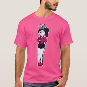 Kaninchen als Sekretär mit Notepad Glasses T-Shirt