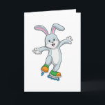 Kaninchen als Skater mit Inline-Skaten Karte<br><div class="desc">Dieses Design ist das perfekte Geschenk für einen Geburtstag,  Weihnachten und andere Feiern. Es ist für Frauen,  Männer und Kinder geeignet.</div>