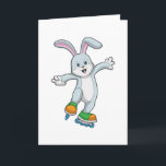Kaninchen als Skater mit Inline-Skaten Karte<br><div class="desc">Dieses Design ist das perfekte Geschenk für einen Geburtstag,  Weihnachten und andere Feiern. Es ist für Frauen,  Männer und Kinder geeignet.</div>