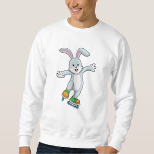 Kaninchen als Skater mit Inline-Skaten Sweatshirt