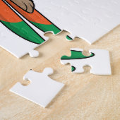 Kaninchen als Skifahrer mit Ski Puzzle (Seite)