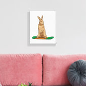 Kaninchen als Snowboarder mit Snowboard Leinwanddruck (Insitu (Wohnzimmer))