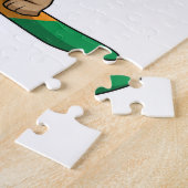 Kaninchen als Snowboarder mit Snowboard Puzzle (Seite)