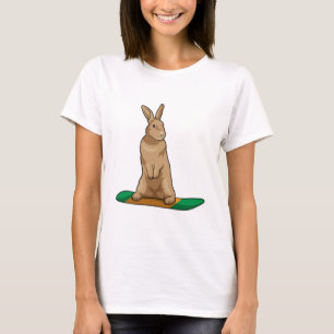 Kaninchen als Snowboarder mit Snowboard T-Shirt