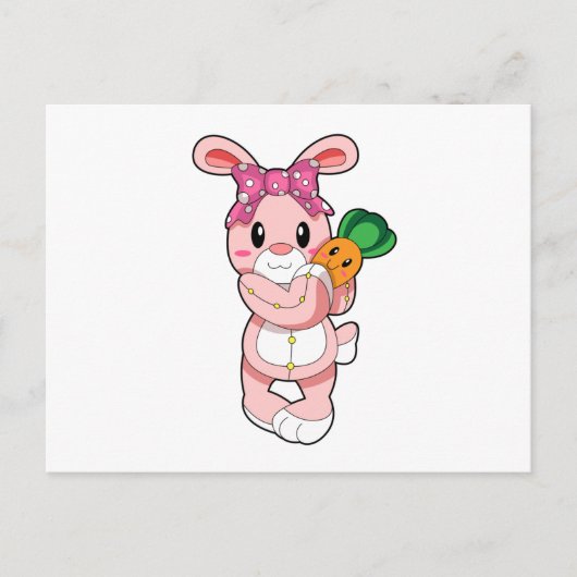 Kaninchen als Spielzeug Postkarte (Vorderseite)