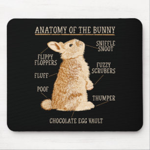 Kaninchen Anatomie Bunny Liebhaber Tierbesitzer Mousepad
