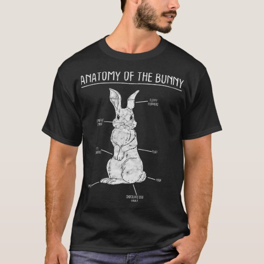 Kaninchen-Anatomie Bunny Lover Tierfütterhalter Ge T-Shirt (Vorderseite)