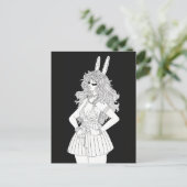 Kaninchen-Anthro Postkarte (Stehend Vorderseite)
