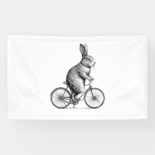 Kaninchen auf dem Bike Bunny Bicycle Men W Banner