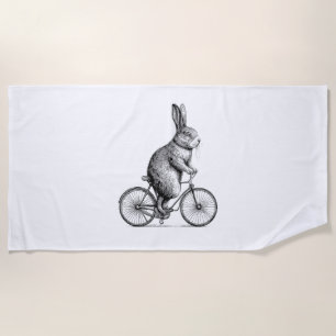 Kaninchen auf dem Bike Bunny Bicycle Men W Strandtuch
