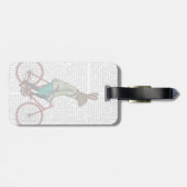 Kaninchen auf dem Fahrrad 2 Gepäckanhänger (Rückseite horizontal)