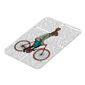 Kaninchen auf dem Fahrrad 2 Magnet (Linke Seite)