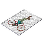Kaninchen auf dem Fahrrad 2 Notizblock (Linke Seite)