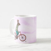 Kaninchen auf dem Fahrrad 3 Kaffeetasse (Vorderseite Links)