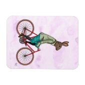 Kaninchen auf dem Fahrrad 3 Magnet (Horizontal)