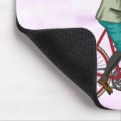 Kaninchen auf dem Fahrrad 3 Mousepad (Ecke)