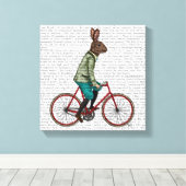 Kaninchen auf dem Fahrrad Leinwanddruck (Insitu (Holzboden))