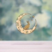 Kaninchen auf dem Mond Acrylschild (Neutral)