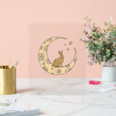 Kaninchen auf dem Mond Acrylschild (Hochzeit)