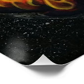 Kaninchen auf dem Mond Poster (Ecke)