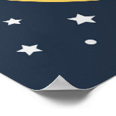 Kaninchen auf dem Mond Poster (Ecke)