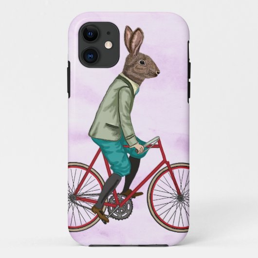 Kaninchen auf Fahrrad 3 Case-Mate iPhone Hülle (Rückseite)