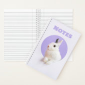 Kaninchen auf Lavender Niedlich Notizblock (Innen)