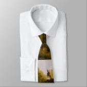 Kaninchen auf Log Necktie Krawatte (Gebunden)