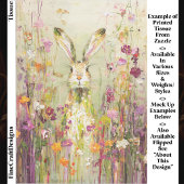 Kaninchen auf Wiese der Wildblumen EE3R Entdeckung Seidenpapier