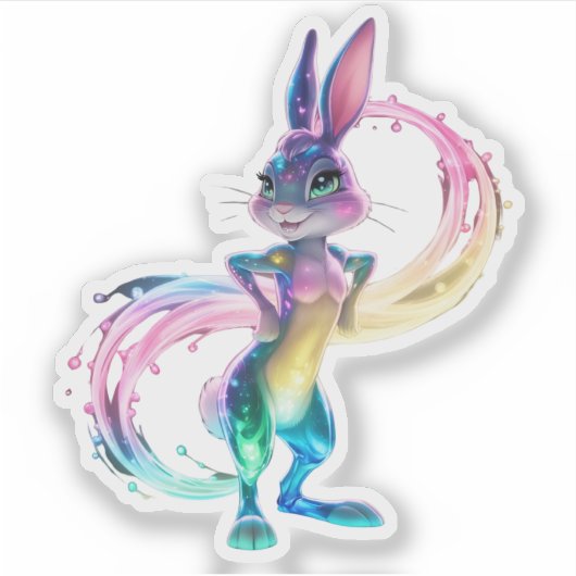 Kaninchen Aufkleber (Vorderseite)