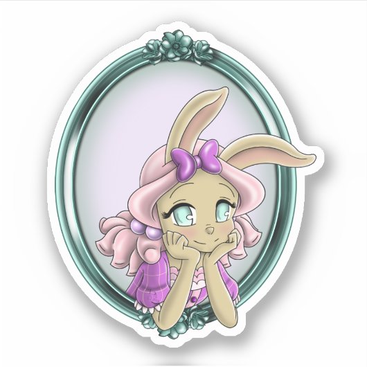 Kaninchen Aufkleber (Vorderseite)