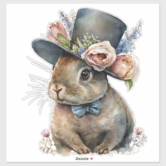 Kaninchen Aufkleber (Blatt)