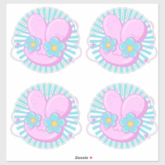 Kaninchen Aufkleber (Blatt)