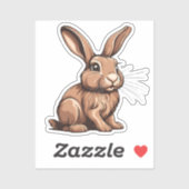 Kaninchen Aufkleber (Blatt)