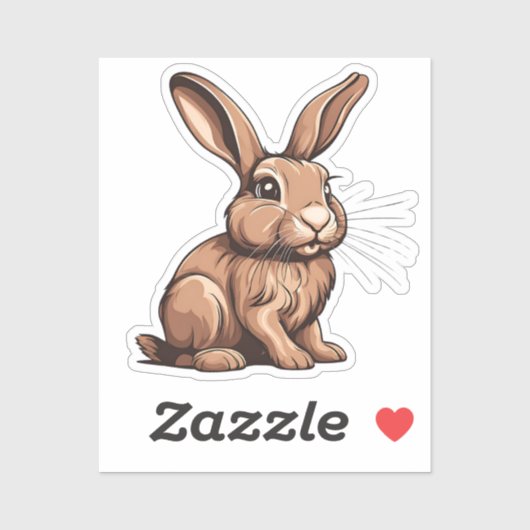 Kaninchen Aufkleber (Blatt)