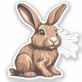 Kaninchen Aufkleber (Vorderseite)