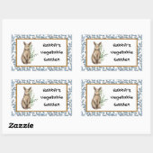 Kaninchen Aufkleber für Gemüsegärten (Blatt)