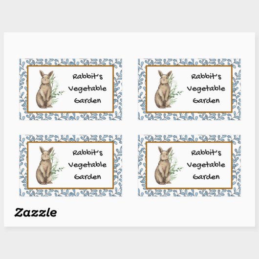 Kaninchen Aufkleber für Gemüsegärten (Blatt)